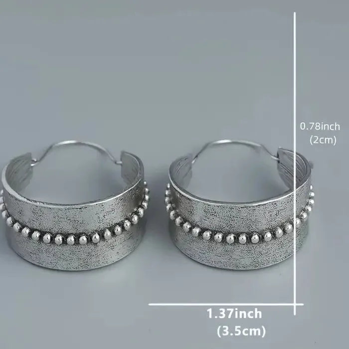 Women’s Zinc Alloy Hip-Hop Punk Earrings with Exaggerated Broadband Plant Pattern
