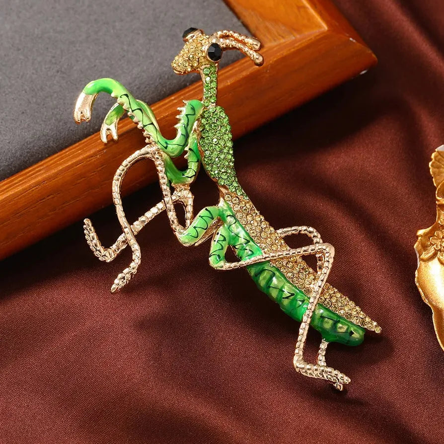 Luxury Insect Brooches Cicada Beetle Bee Mantis Pin for Women