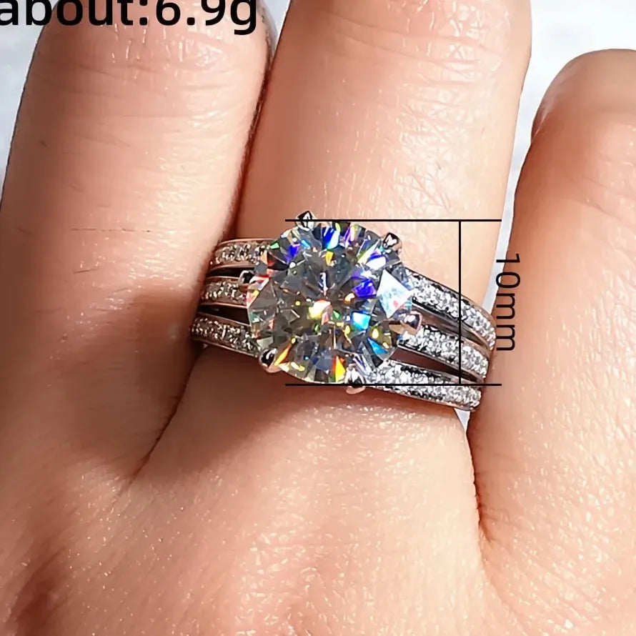 Women Claws Design CZ Wedding Ring Brass Gold Silver Color Jewelry