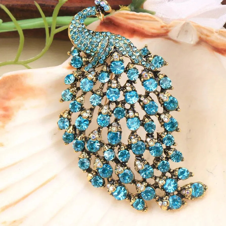 Classic Peacock Phoenix Brooch Wedding Gift for Men and Women