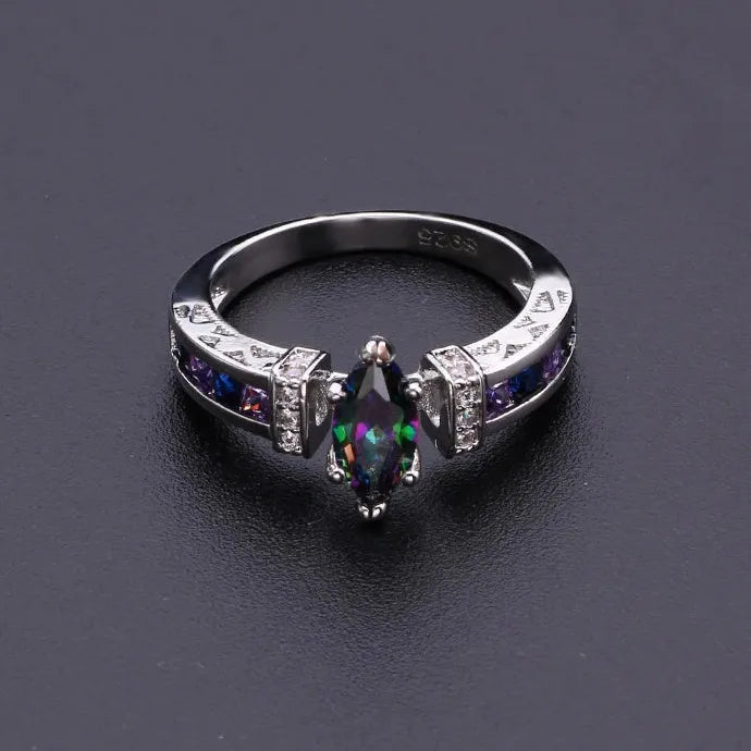 Women Torina Crystal Quartz Zinc Alloy Ionix Ring Magnetic Therapy Weight Loss