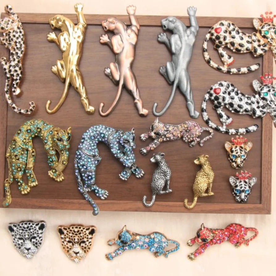 Vintage Leopard-Print Brooch for Men & Women Wedding Gift Accessory