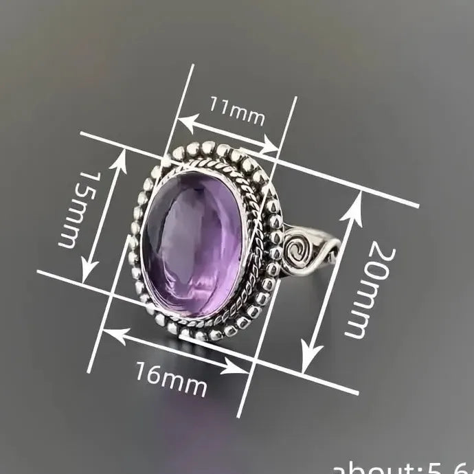 Vintage Silver Brass Engagement Ring for Women with Shining CZ & Geometric Design