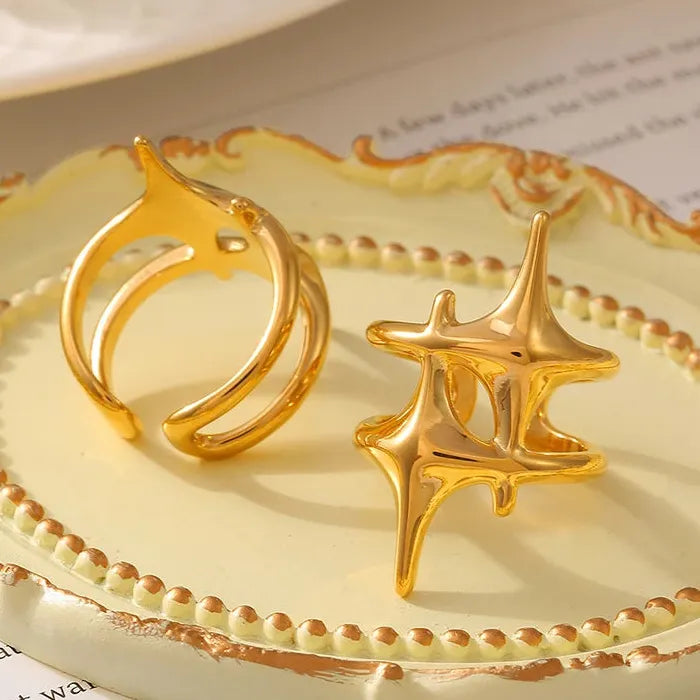 Gold Stainless Steel Cross Ring for Women Men Faith Jewelry Gift Party