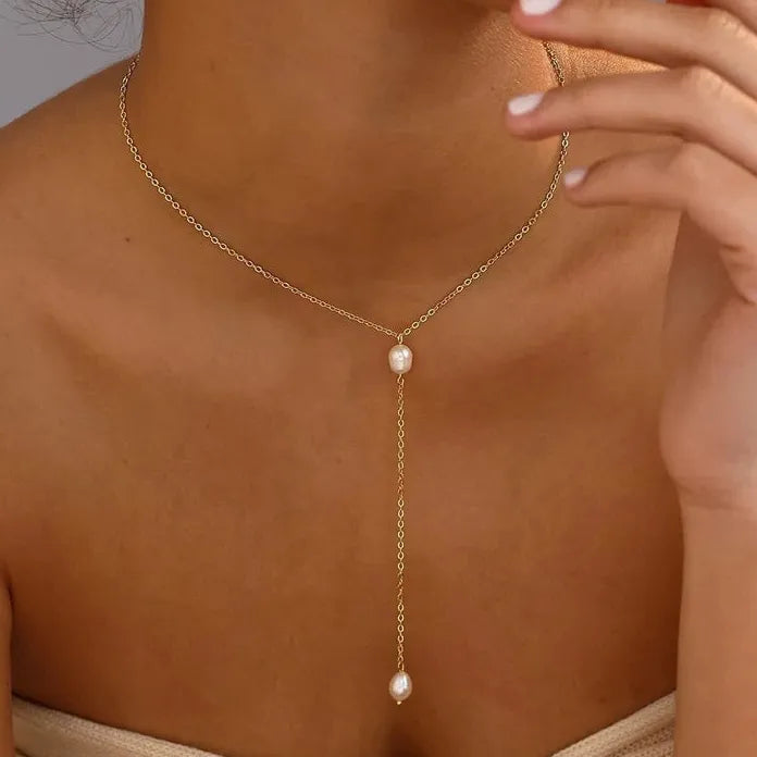2025 Imitation Pearl Long Tassel Pendant Necklace for Women Gift Chain