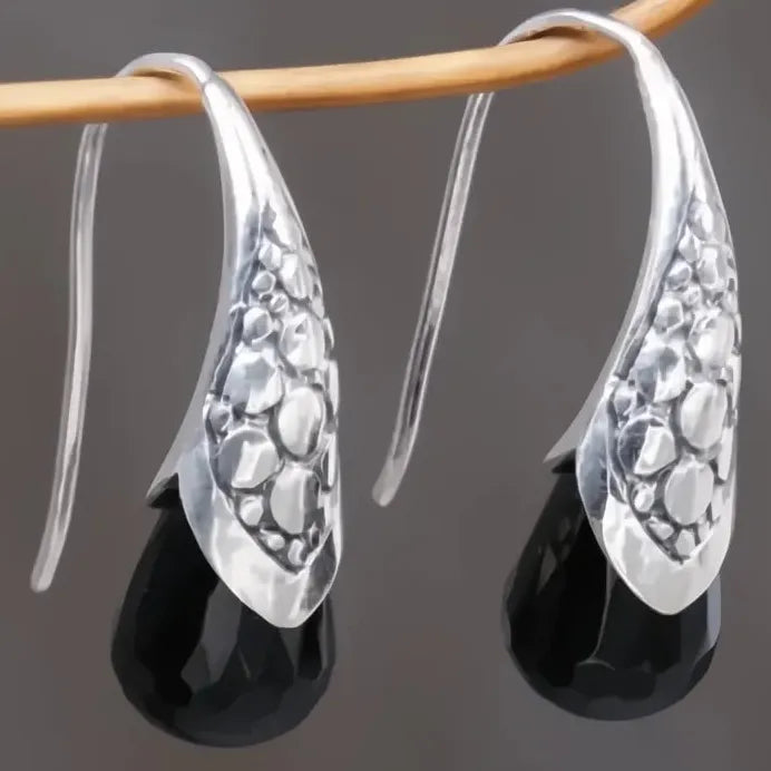 Vintage Luxury Women Drop Earrings Geometric Metal Copper Alloy Jewelry