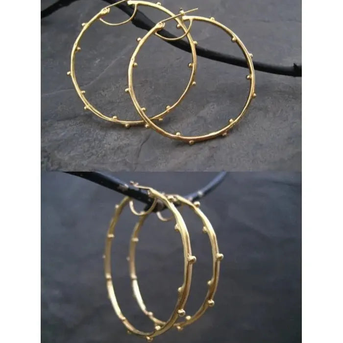 Large Round Zinc Alloy Drop Earrings, Hip-Hop Statement Jewelry for Women