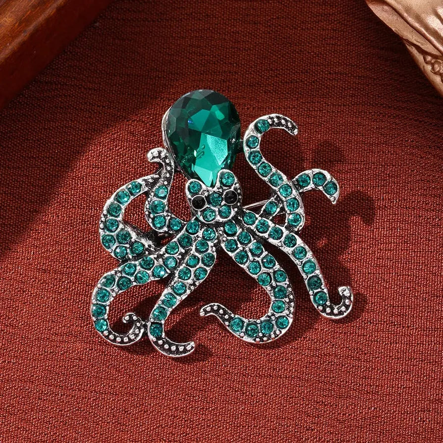 Classic Octopus Brooch Marine Creature Jewelry for Men and Women