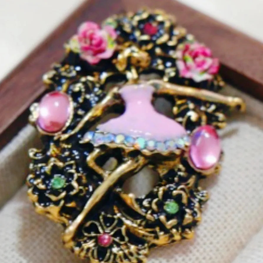 Luxury Openwork Dancer Brooch Classic Elegant Gift for Men Women
