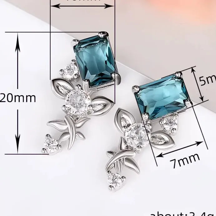 Trendy Women’s Geometric Cubic Zirconia Drop Earrings for Wedding Party