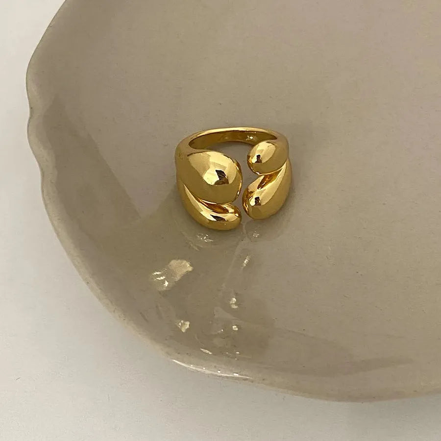 Thick Dome Geometric Ring Gold Silver Plated for Men Women Fashion Jewelry