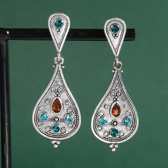 Bohemian Indian Ethnic Acrylic Drop Earrings for Women Wedding Jewelry Accessory