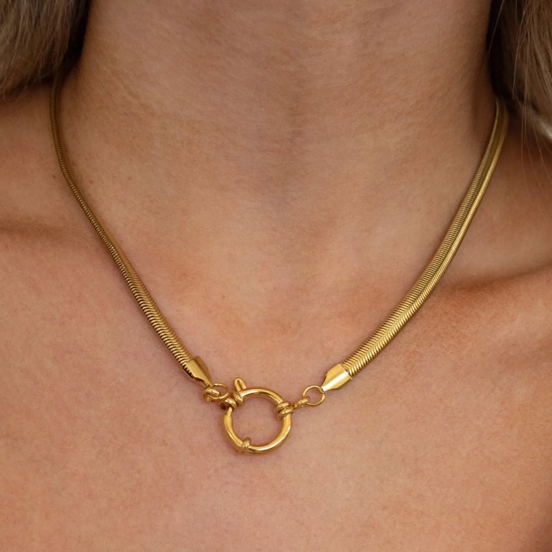 Gold Plated Stainless Steel Geometric Animal Charm Pendant Necklace Trendy Jewelry