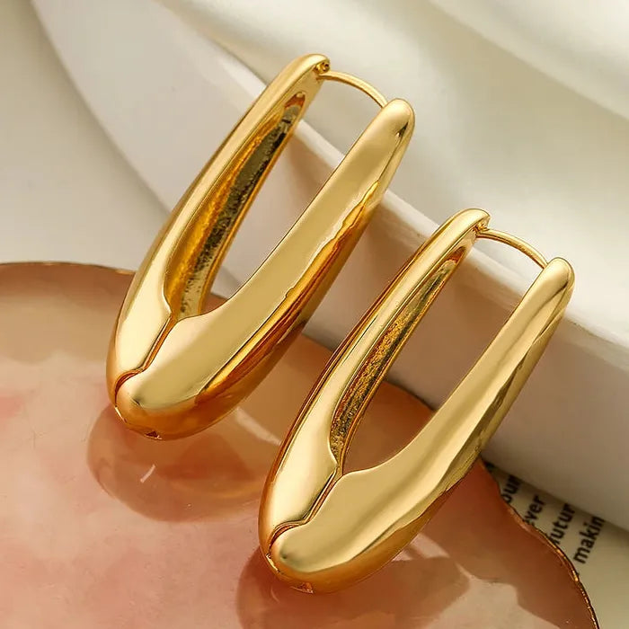 Women's Stainless Steel Geometric Drop Earrings Korean Y2K Luxury Jewelry
