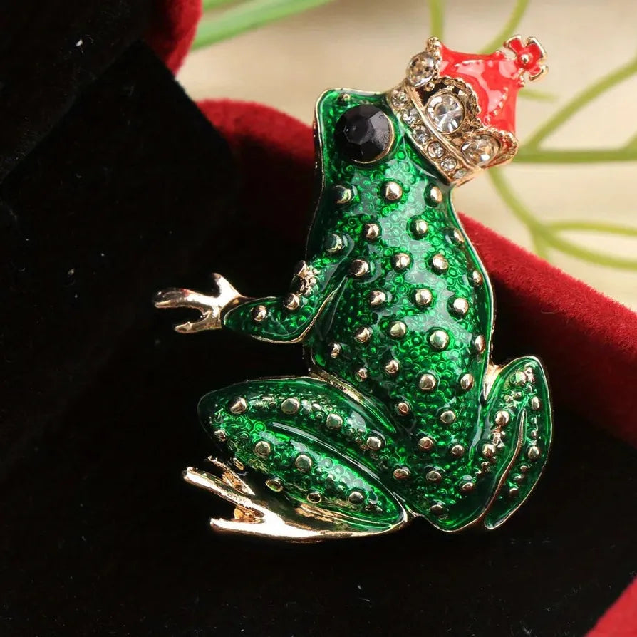 Luxury Classic Frog Prince Brooch Gift for Men and Women