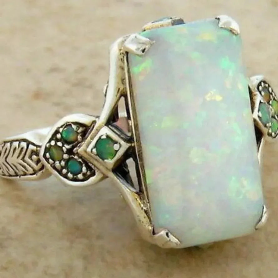 Vintage-Inspired Square Cut Cubic Zirconia Ring Zinc Alloy for Men Women