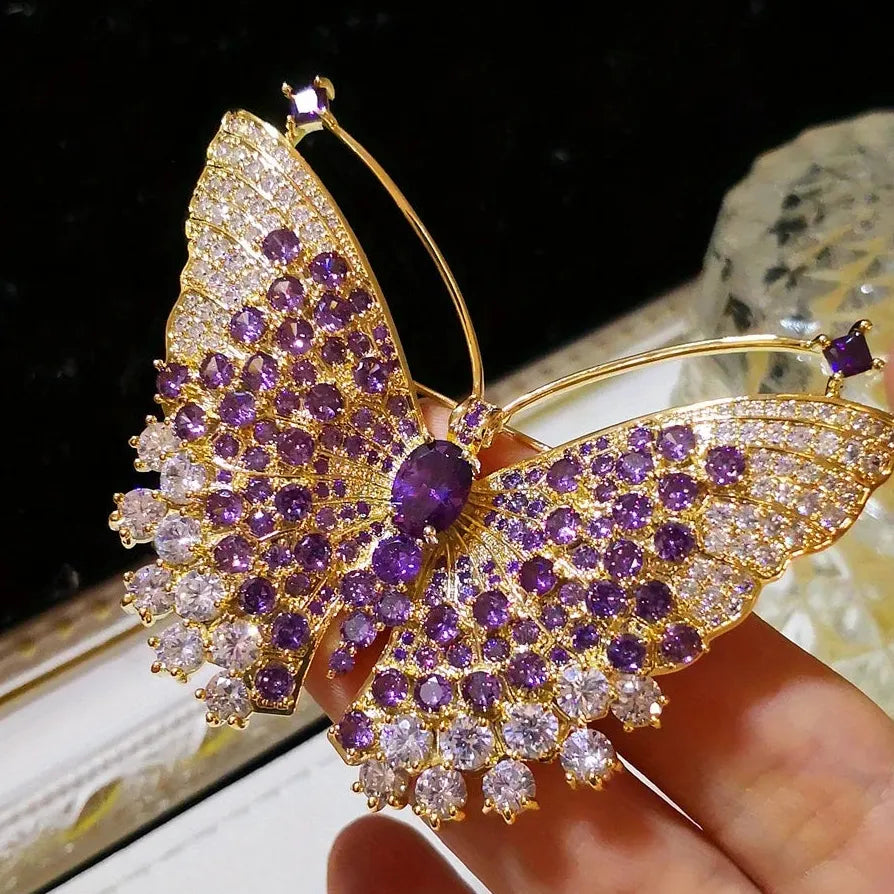 Luxury Butterfly Insect Brooch Pin Classic Style Jewelry Gift for Women