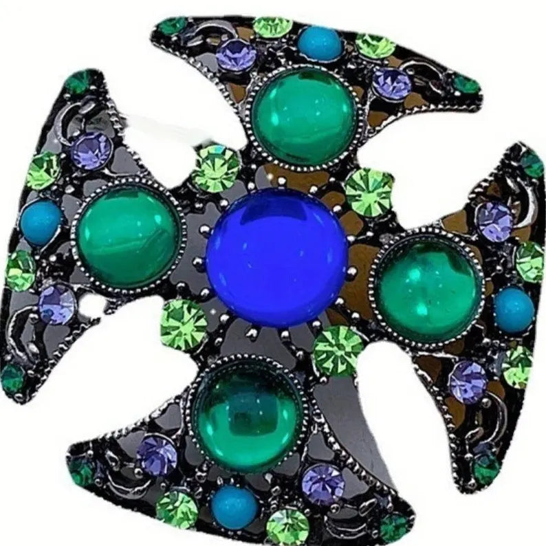 Vintage Ladies Rhinestone Brooch Retro Party Pin Elegant Accessory