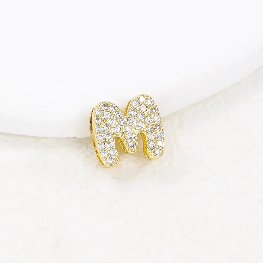 18K Gold Plated Zircon Initial Necklace Women Mini Alphabet Choker Gift