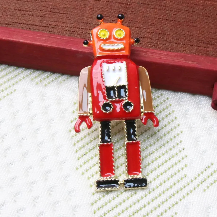 Luxury Classic Robot Brooch Jewelry Gift for Men and Women