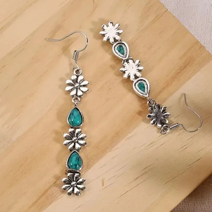 Cute Chrysanthemum Pendant Drop Earrings for Women Zinc Alloy Fashion Jewelry