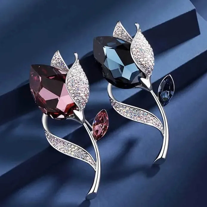 Classic Floral Brooch Wedding Gift Accessory for Men & Women