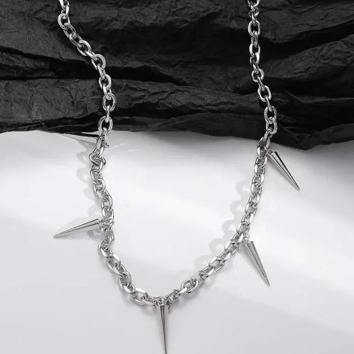 Punk Hip Hop Gothic Metal Rivet Cross Choker Necklace Y2K Trendy Pendant