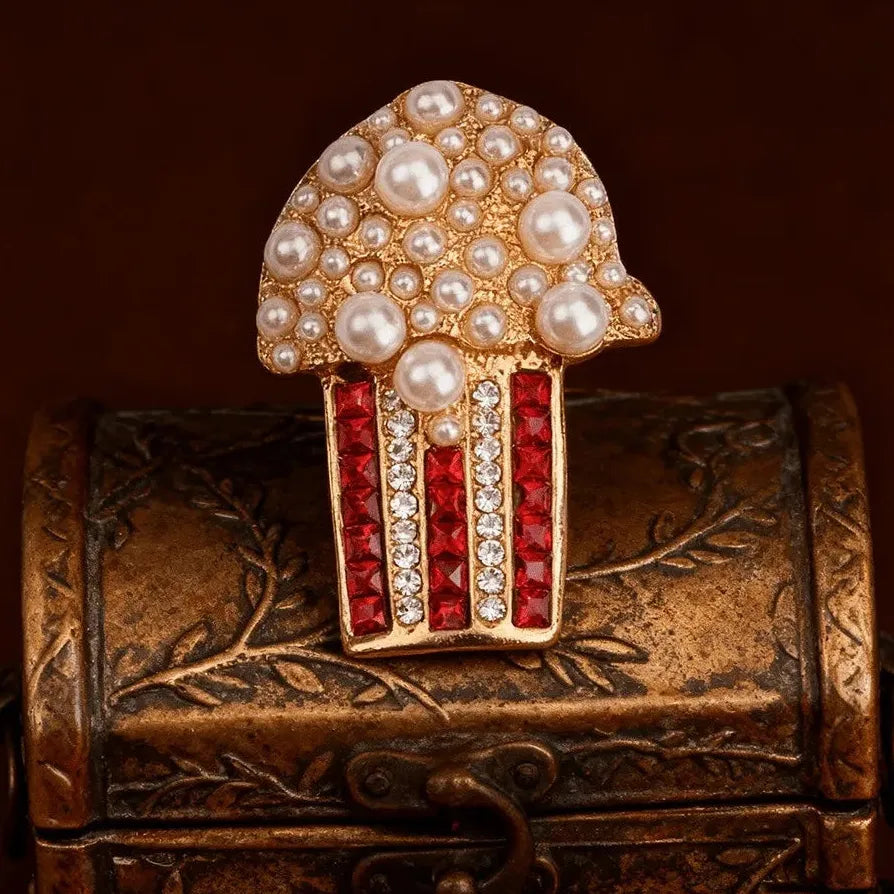 Luxury Vintage Popcorn Brooch for Men & Women Stylish Gift Accessory