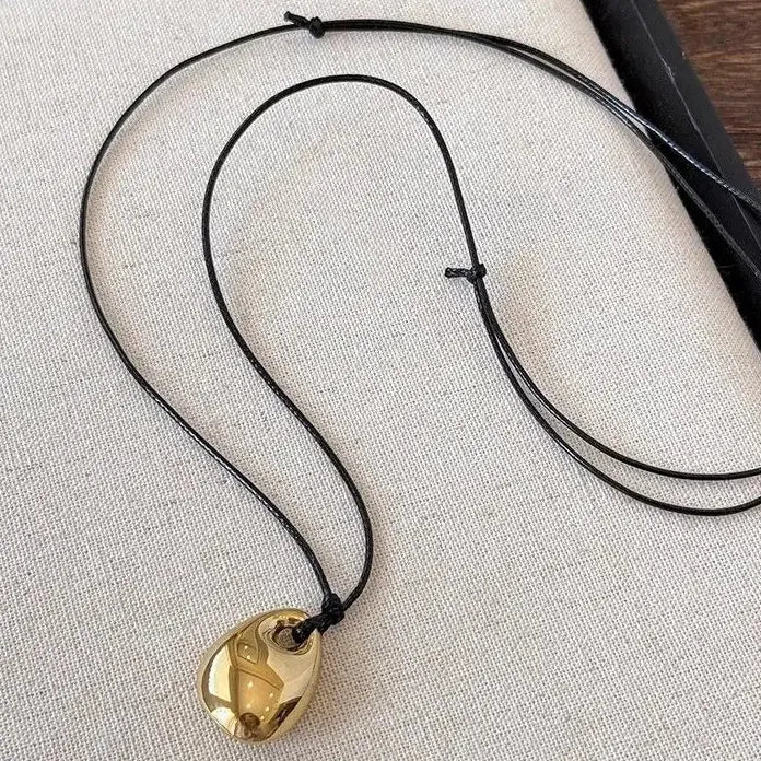 Punk Large High Polish U-Shape Horseshoe Pendant Necklace for Women