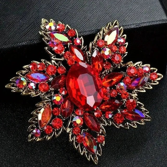 Classic Floral Brooch Wedding Party Jewelry Accessory for Women