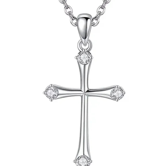 Minimalist Cross Pendant Necklace for Women Daily Devout Halloween Jewelry