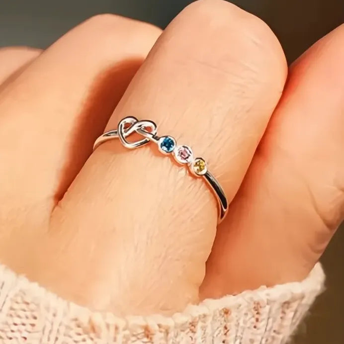 Dainty Heart Cubic Zirconia Wedding Rings for Women Elegant Jewelry