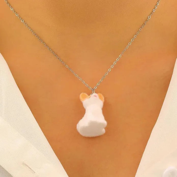 Adjustable Resin Animal Pendant Necklace for Women Panda Dog Elephant Rabbit Gift