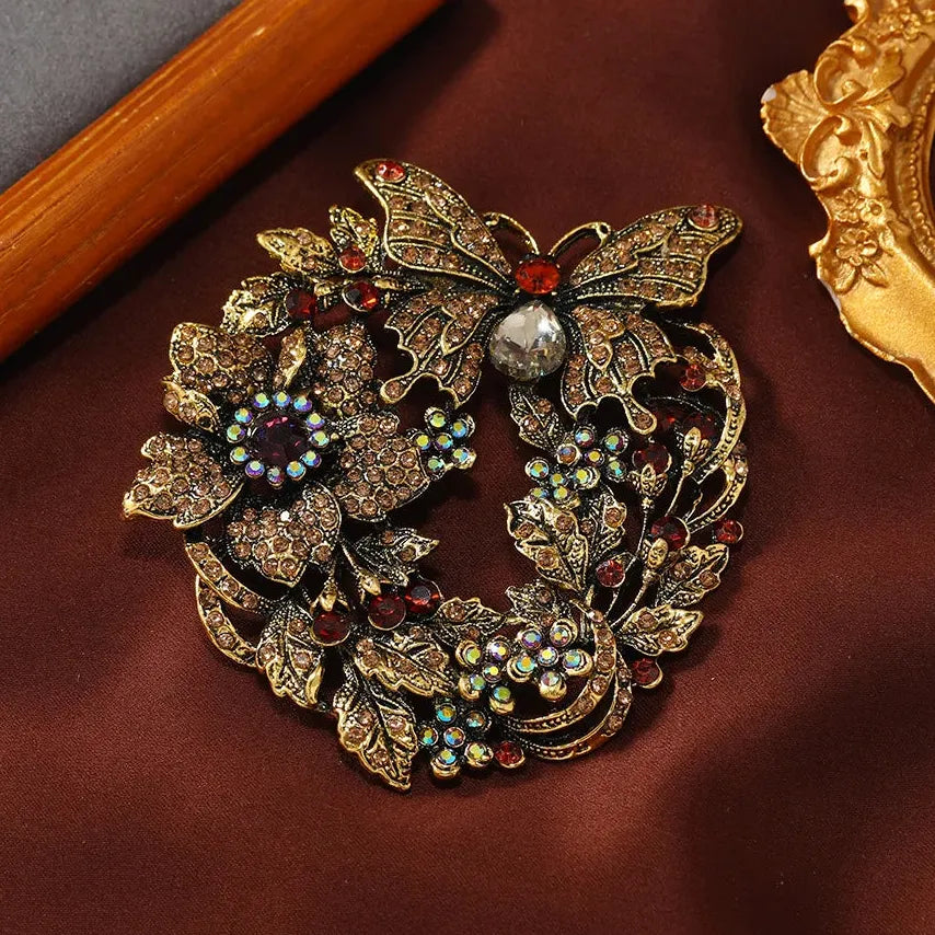 Classic Floral Brooch for Wedding Party Gift Men & Women