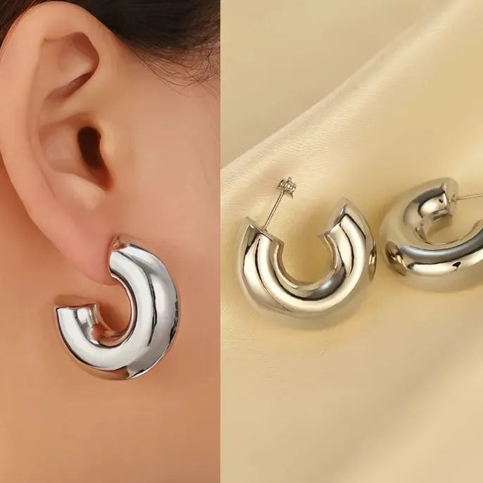 Water Drop Earrings for Women Brass Metal Gold Color Silver Plated Gift