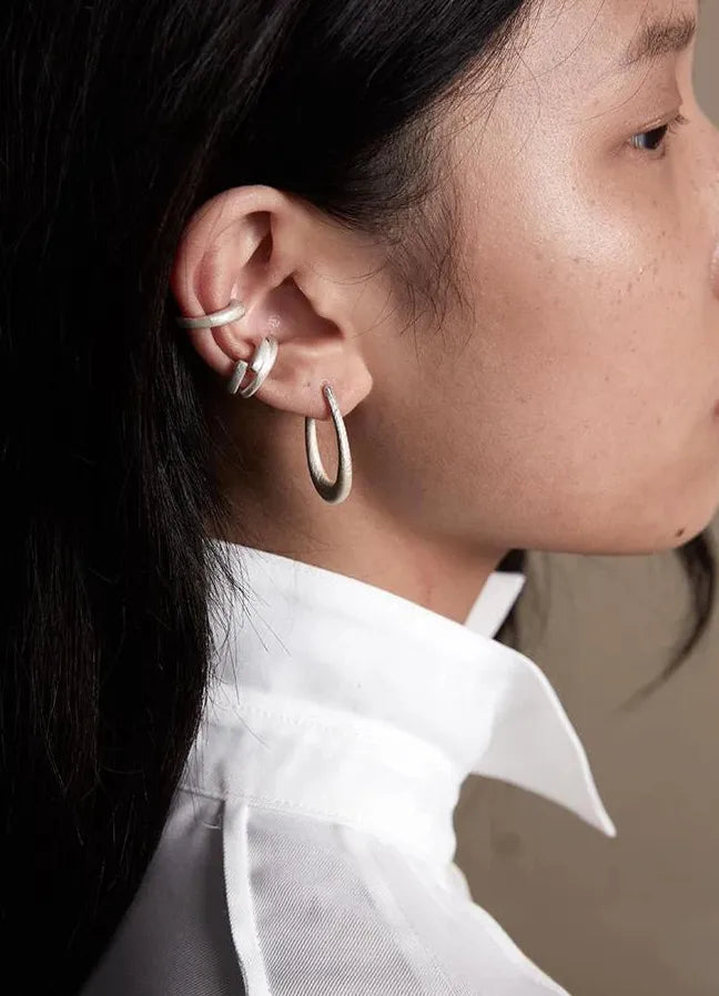 2024 Vintage Water Drop Hoop Earrings Copper Alloy Unisex Jewelry Gift