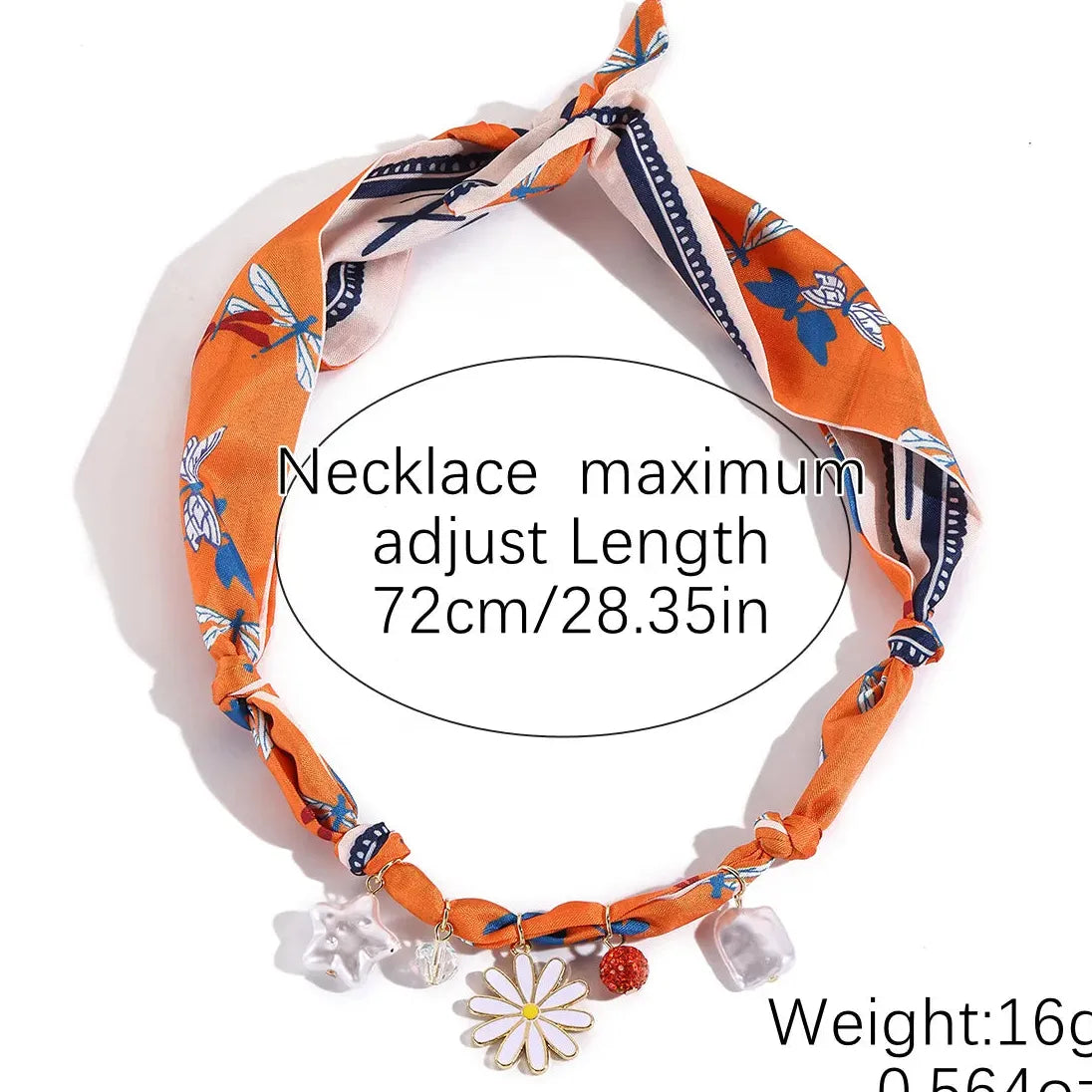 Copper Alloy Multicolored Knot Scarf Necklace Featuring Crystal Daisy Bowknot Heart Star Charms Choker for Women Autumn