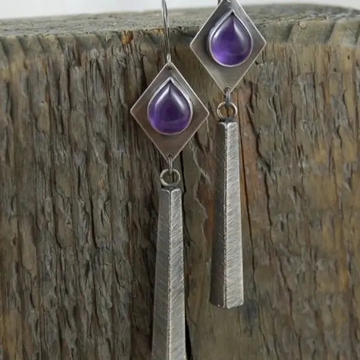 Vintage Indian Tribe Zinc Alloy Drop Earrings for Women Long Dangle Jewelry