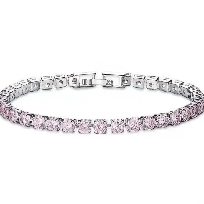 Elegant Women's Cubic Zirconia Link Chain Bracelet Gift Jewelry