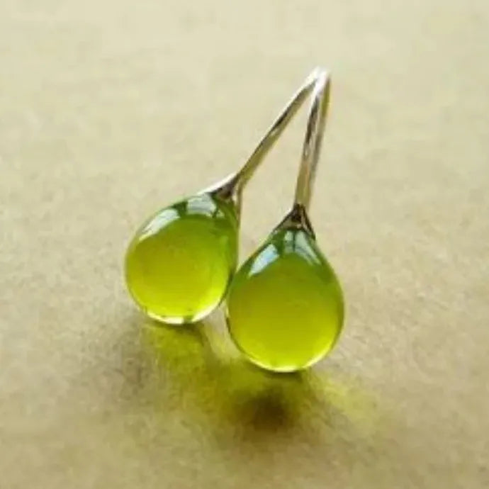 Gold Crystal Hook Dangle Earrings Natural Stone Drop Jewelry for Women Wedding