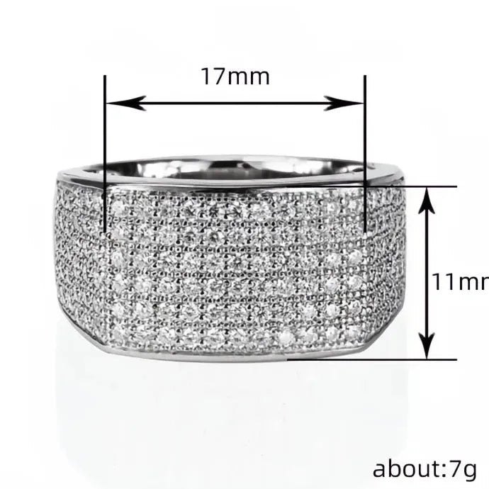 Women’s Brass Cubic Zirconia Geometric Ring for Wedding Party Jewelry