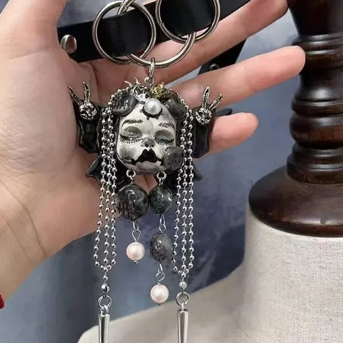 Neo-Gothic Ceramic Copper Geometric Drop Earrings for Women Jewelry Gift