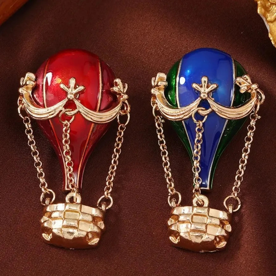 Luxury Hot Air Balloon Brooch Classic Gift for Men & Women