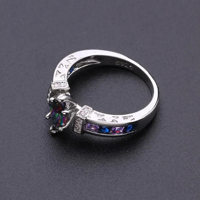 Women Torina Crystal Quartz Zinc Alloy Ionix Ring Magnetic Therapy Weight Loss