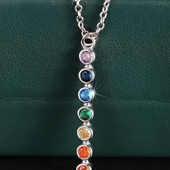 Women’s Geometric Pendant Necklace Colorful CZ Copper Alloy Jewelry