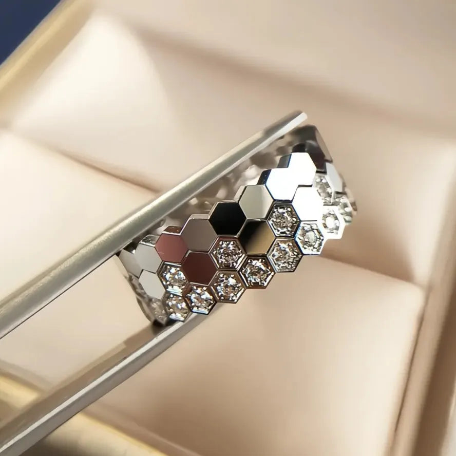 Women’s Wedding Rings Cubic Zirconia Brass Rose Gold Silver Engagement Jewelry Simple Design