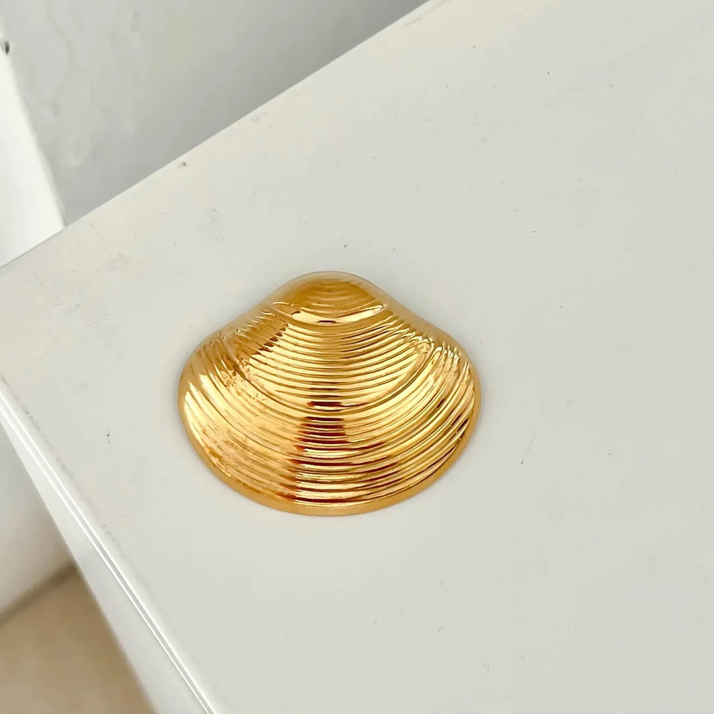 18K Gold Color Geometric Stainless Steel Brooch Pin for Women Jewelry