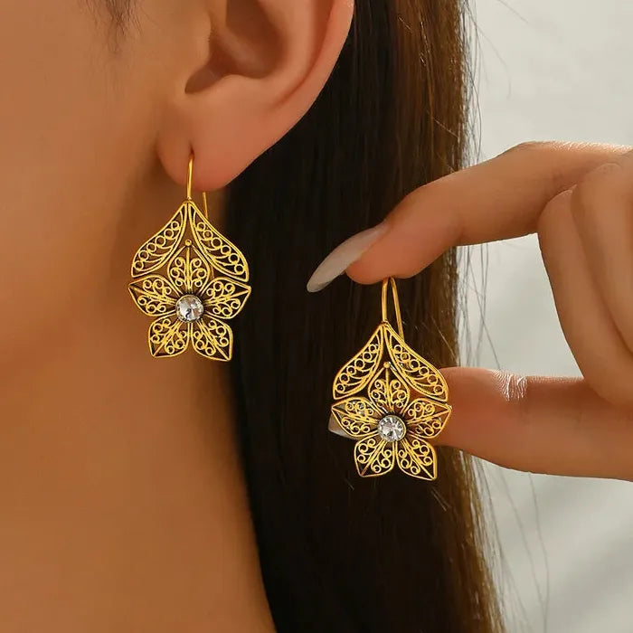 Bohemian Vintage Irregular Drop Earrings for Women Zinc Alloy Statement Jewelry