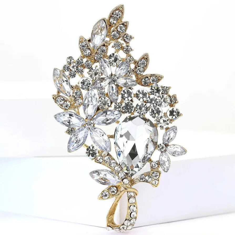 Luxury Floral Classic Brooch Wedding Gift for Men and Women