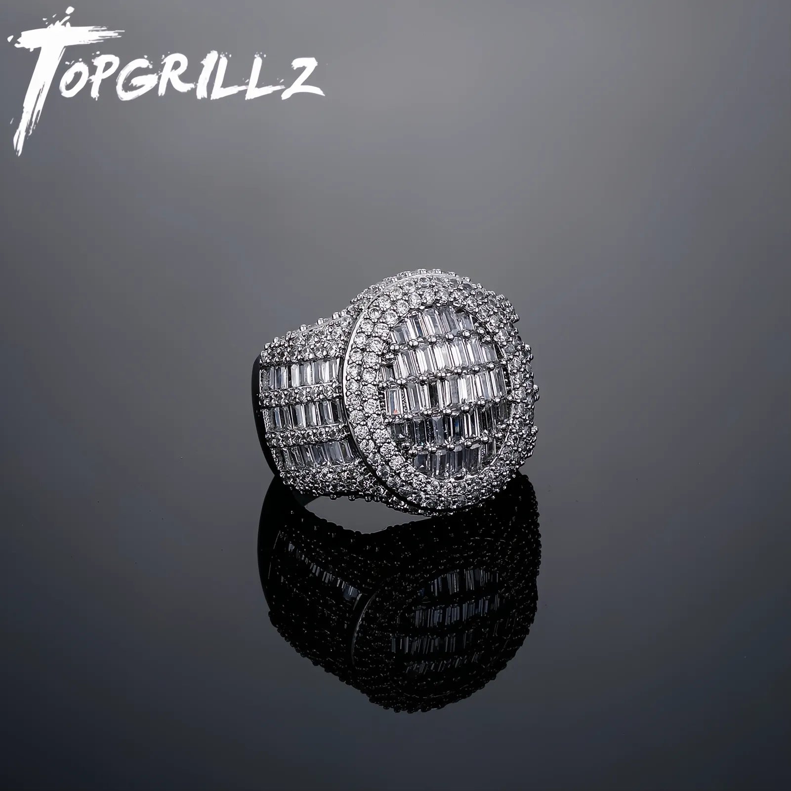 Oval Iced Out Zircon Ring – Gold Silver Color Hip Hop Micro Pave Ring Unisex